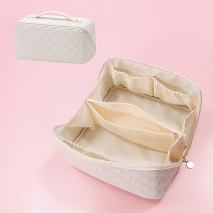 large capacity  PU leather cosmetic bags