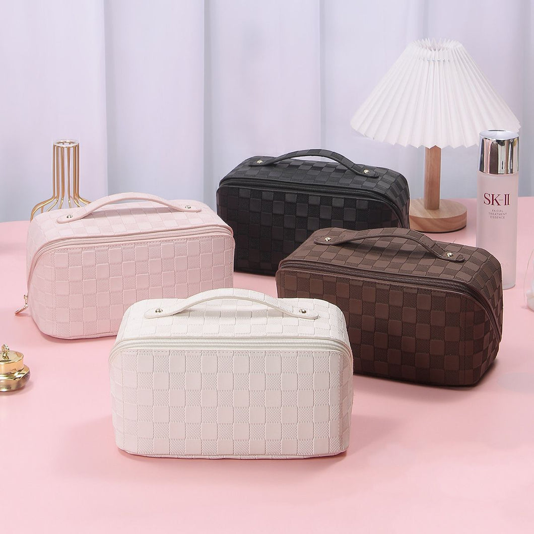 large capacity  PU leather cosmetic bags