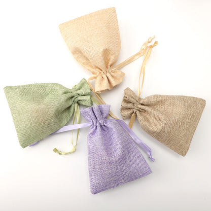 Small linen  Dust  Drawstring Pouches