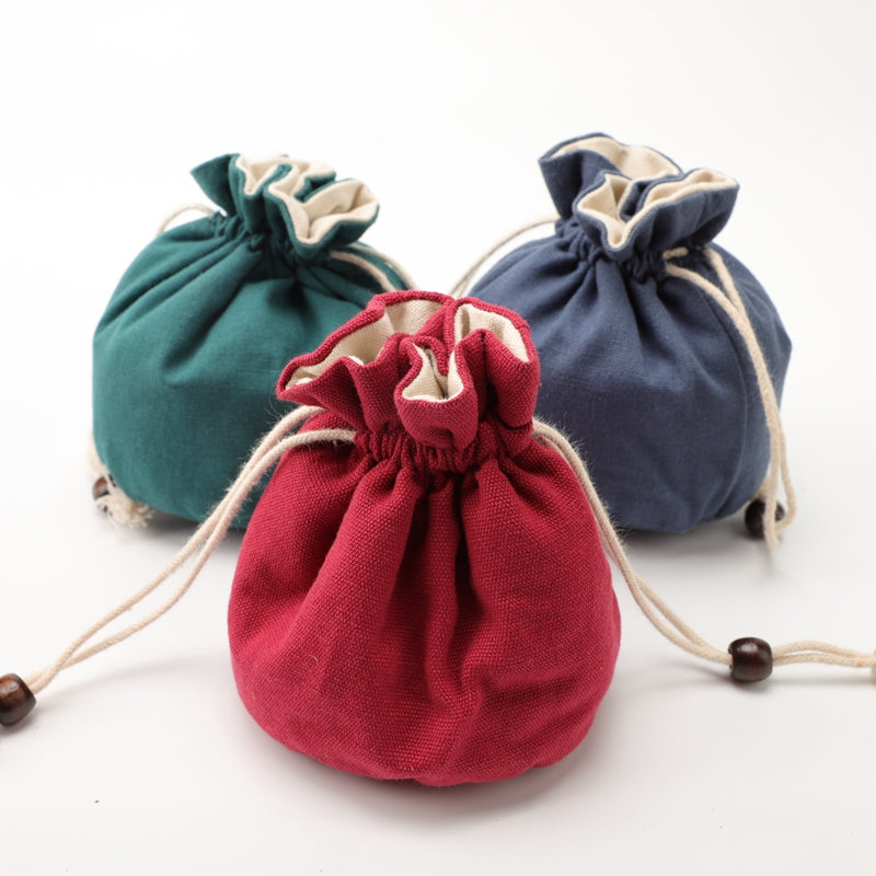 Jewelry Filled Cotton Packing Drawstring Pouches