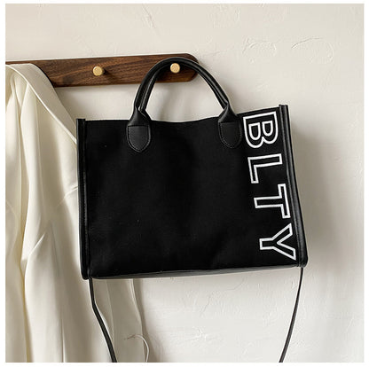 Letter Graphic Tote Bag