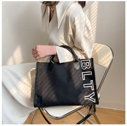 Letter Graphic Tote Bag