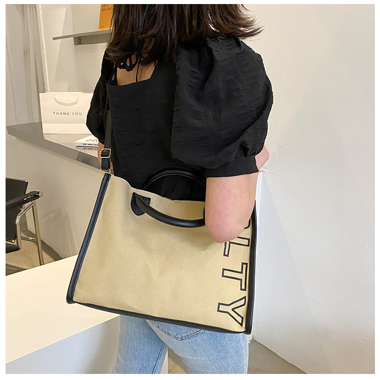 Letter Graphic Tote Bag