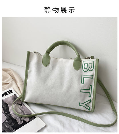 Letter Graphic Tote Bag