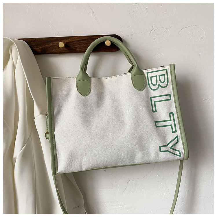 Letter Graphic Tote Bag