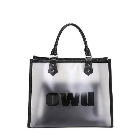 PVC clear handle tote bag