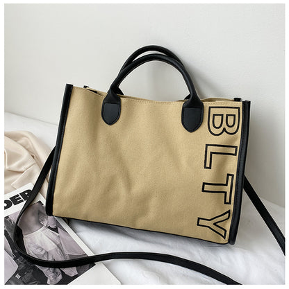 Letter Graphic Tote Bag