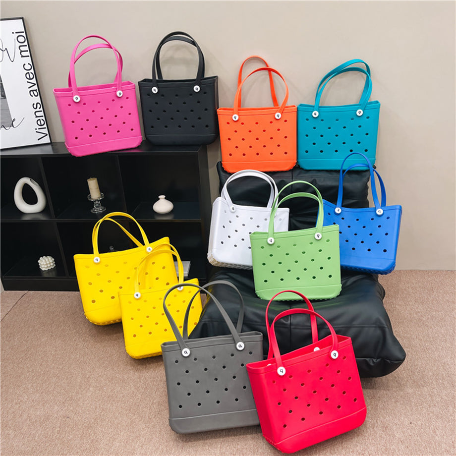 Summer Silicone Beach Tote Basket