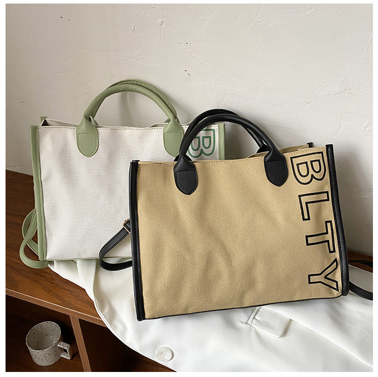 Letter Graphic Tote Bag