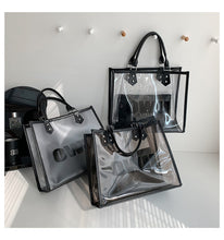 Load image into Gallery viewer, PVC clear handle tote bag

