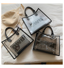 Load image into Gallery viewer, PVC clear handle tote bag
