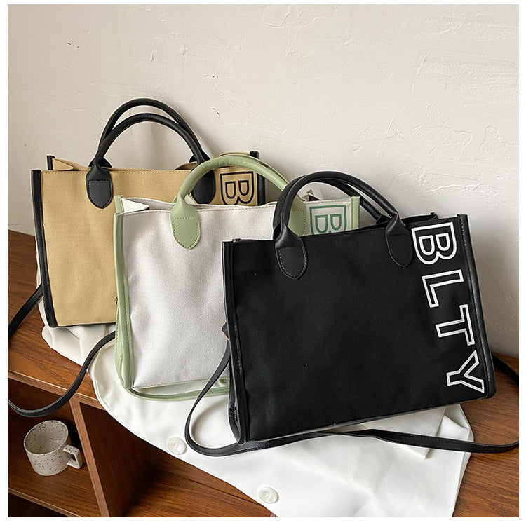 Letter Graphic Tote Bag