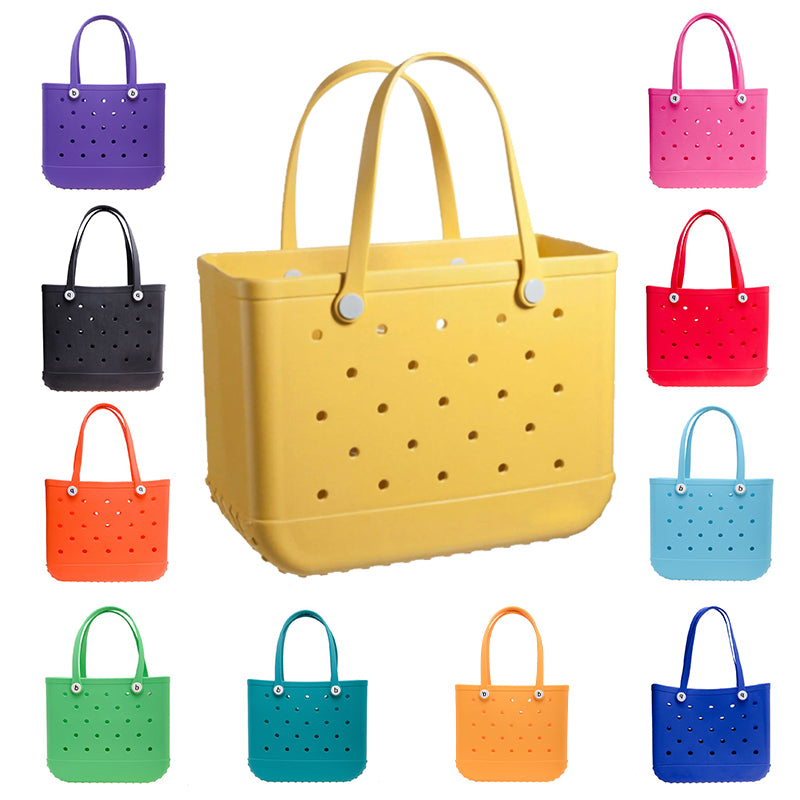 Summer Silicone Beach Tote Basket